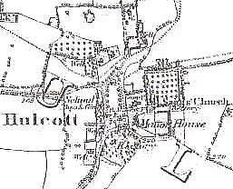 OS map of Hulcott Village.  Click here for larger view